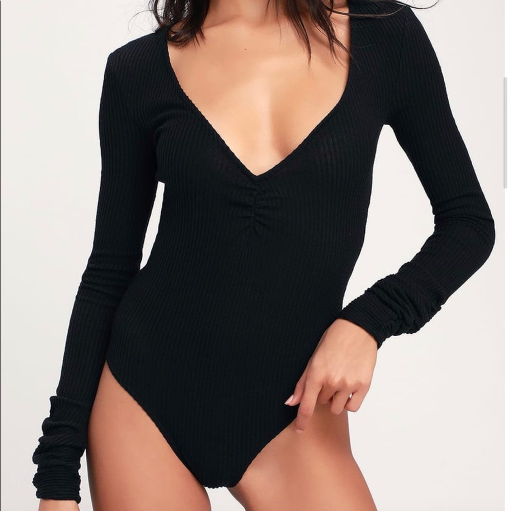 Free People Cozy Up With Me Ribbed Bodysuit